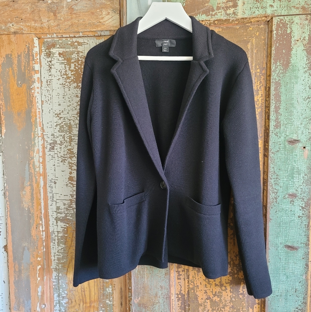 JCrew Black Sweater Blazer XS